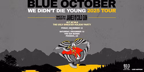 Alt AZ 93.3 Ugly Sweater Holiday Party 2025 with Blue October