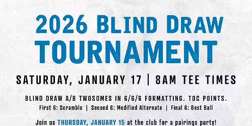 2026 Blind Draw Tournament (Member Event)