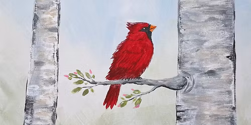 Summer Cardinal Paint and Sip