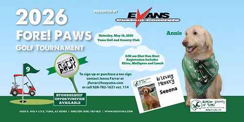 2026 Fore! Paws Golf Tournament