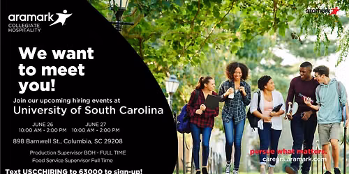 Aramark Collegiate Hospitality University of South Carolina Hiring Event