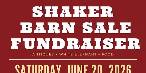 Shaker Barn Sale Fundraiser