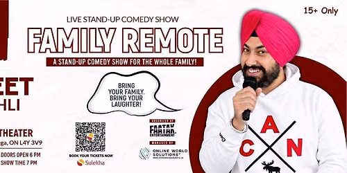 Harmeet Singh Kohli Family Remote Stand-Up Comedy Live in Mississauga