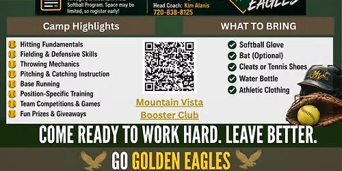 Mountain Vista High School Youth Softball Camp