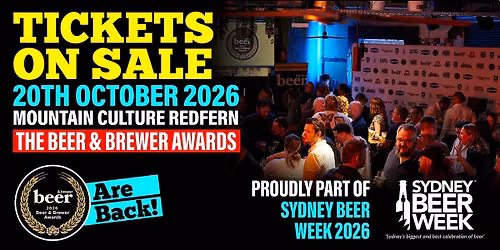 Beer & Brewer and Sydney Beer Week Awards Night 2026