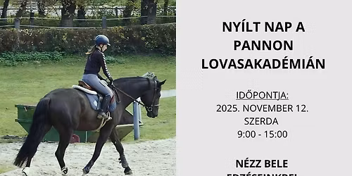 Ny\u00edlt nap a Pannon Lovasakad\u00e9mi\u00e1n