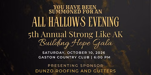 5th Annual Building Hope Gala All Hallows Evening Presented by Dunzo Roofing and Gutters