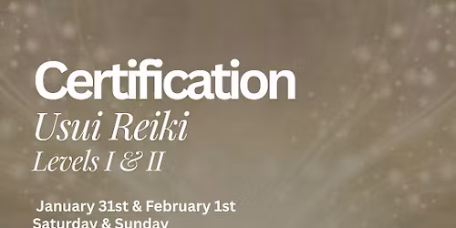 Reiki certification | Level 1 & 2 