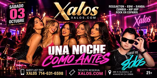 XALOS SATURDAYS OCT. 3