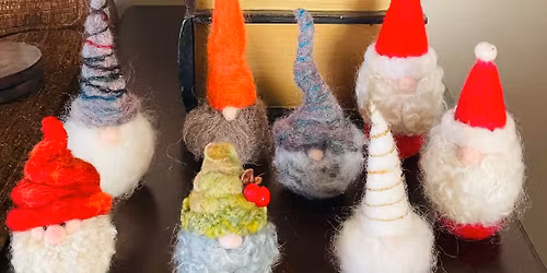 Needle Felted Gnome\/Santa Class