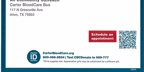 Carter Blood Drive at All Community Outreach