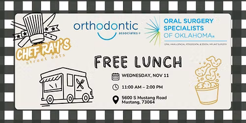 Lunch is on us - Join us at our Mustang location!