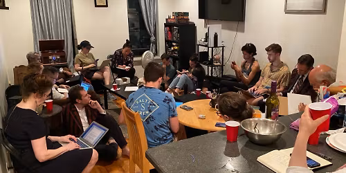 Writing group meeting in Washington Heights