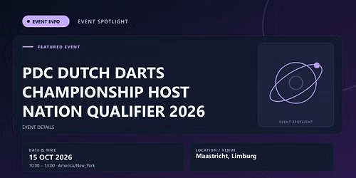LIVE!~ PDC Dutch Darts Championship Host Nation Qualifier 2026 - livestream