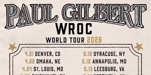 Paul Gilbert WROC Saratoga Springs NY