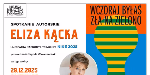 Spotkanie autorskie z Eliz\u0105 K\u0105ck\u0105