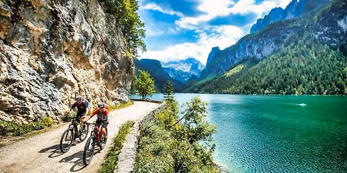 Dachstein k\u00f6rt\u00fara, a klasszikus \u00fat - e-bike -kal a hatalmas m\u00e9szk\u0151 fenns\u00edk k\u00f6r\u00fcl