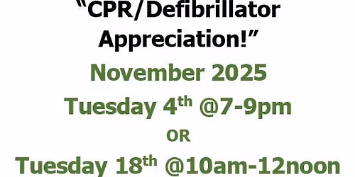 CPR\/Defibrillator Appreciation Session - First Responder Training