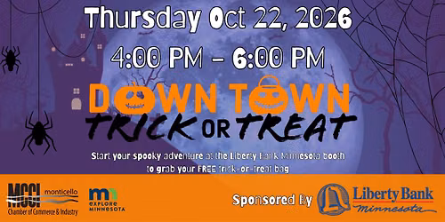 Downtown Trick or Treat - THURSDAY, OCTOBER 22, 2026