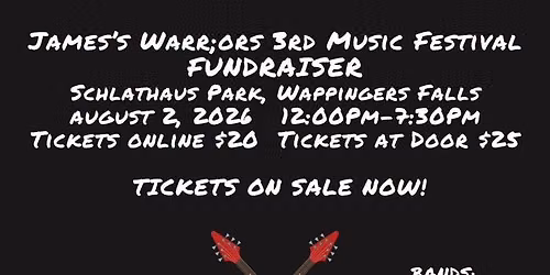 James\u2019s Warr;ors 3rd No One Rocks Alone Music Festival Fundraiser