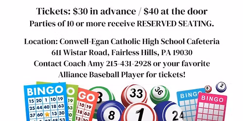 Alliance 11U CASH Bingo