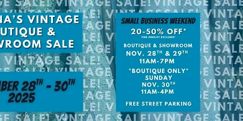Black Friday & Small Business Saturday SHOWROOM SALE