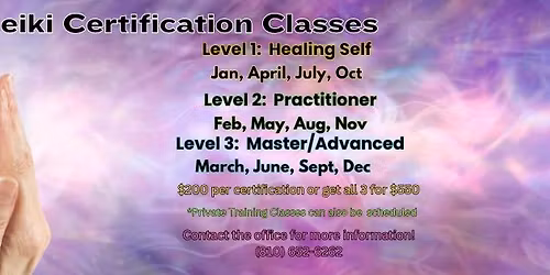 Reiki Certification Classes at Ohm-Zone