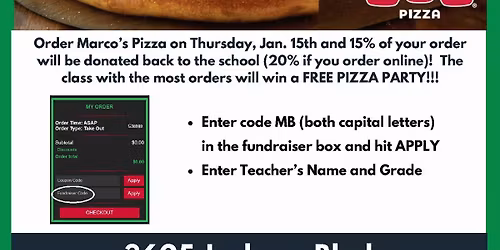 Marcos Pizza Night