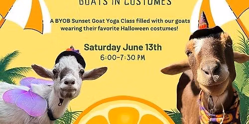 Summerween Goat Yoga (Goats in Costumes)