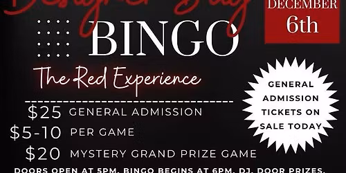 TCAC Designer Bag Bingo