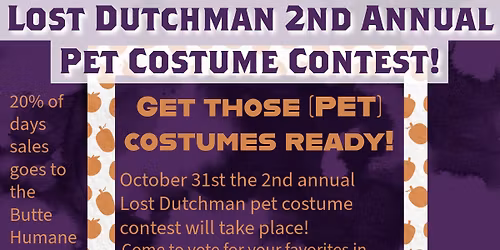 2nd Annual Pet Costume Contest!