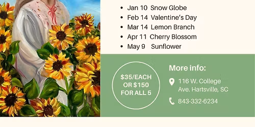 Seasonal Saturday Painting Series with Valeriia Kostiuchenko