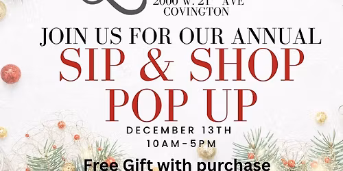 Sip and Shop Pop Up
