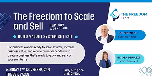 Freedon To Scale And Sell A Business Workshop