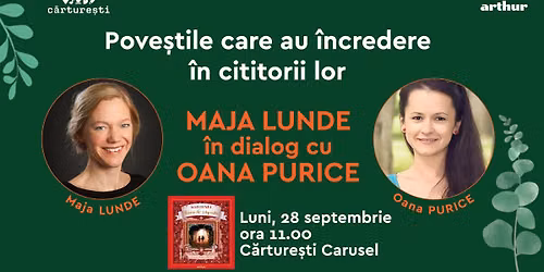 Pove\u0219tile care au \u00eencredere \u00een cititorii lor. Maja Lunde \u00een dialog cu Oana Purice 