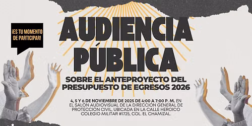 Audiencia P\u00fablica sobre el anteproyecto de presupuesto 2026