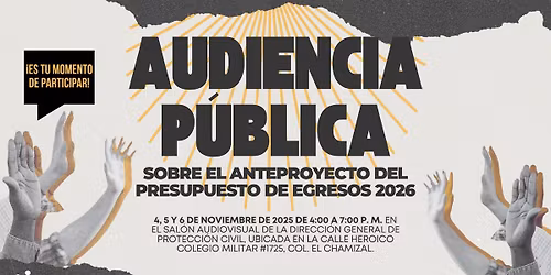 Audiencia P\u00fablica sobre el anteproyecto de presupuesto 2026