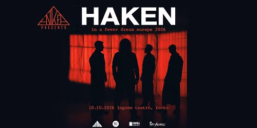 Ankea Presents: HAKEN (UK) // Logomo Teatro, Turku // la 10.10.2026