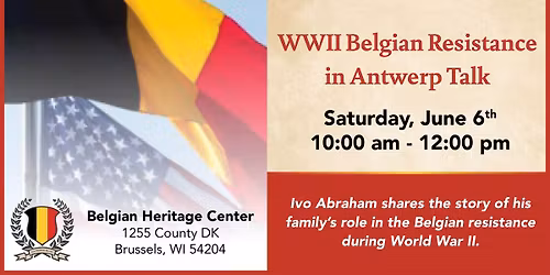 WWII Belgian Resistance in Antwerp Talk