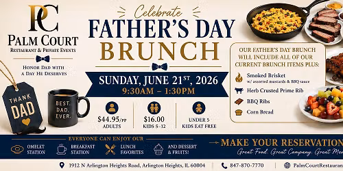 Celebrate Dad the Palm Court way this Father\u2019s Day! 