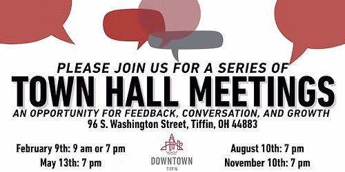 Downtown Tiffin Town Hall Meetings: November 2026