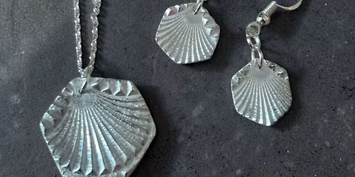 Silver Clay Pendant and Earrings