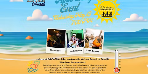 Acoustic Writers Round to Benefit Windham Summerfest!