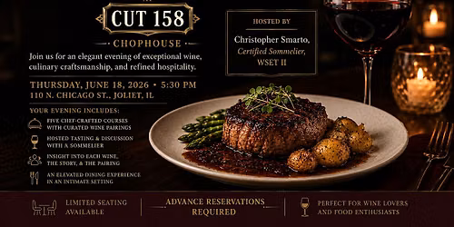 5-Course Wine Dinner at Cut 158 Chophouse