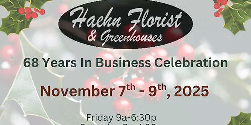 Holiday Open House Shopping at Haehn Florist & Greenhouses