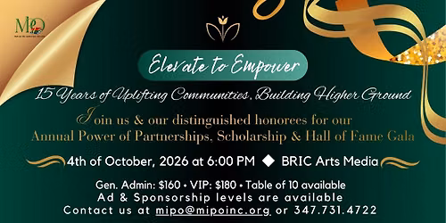MIPO 2026 Annual Power of Partnerships, Scholarship & Hall of Fame Fundraising Gala