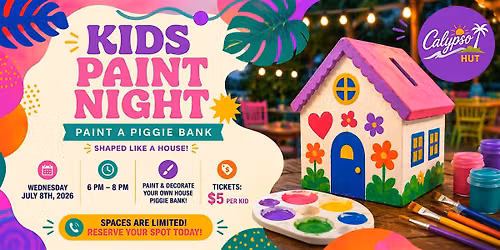 Kids Patio Paint Night: Paint Your Own Piggy Bank