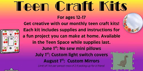 Ages 12-17 Take & Make Craft Kits