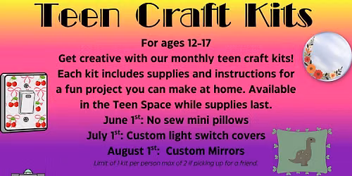 Ages 12-17 Take & Make Craft Kits