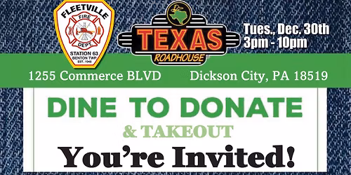 FVFC Texas RoadHouse Dine to Donate